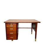 Load image into Gallery viewer, Mid Century Abbess Executive Desk, Vintage Writing Table Home Office 1960s
