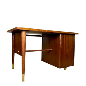 Mid Century Abbess Executive Desk, Vintage Writing Table Home Office 1960s
