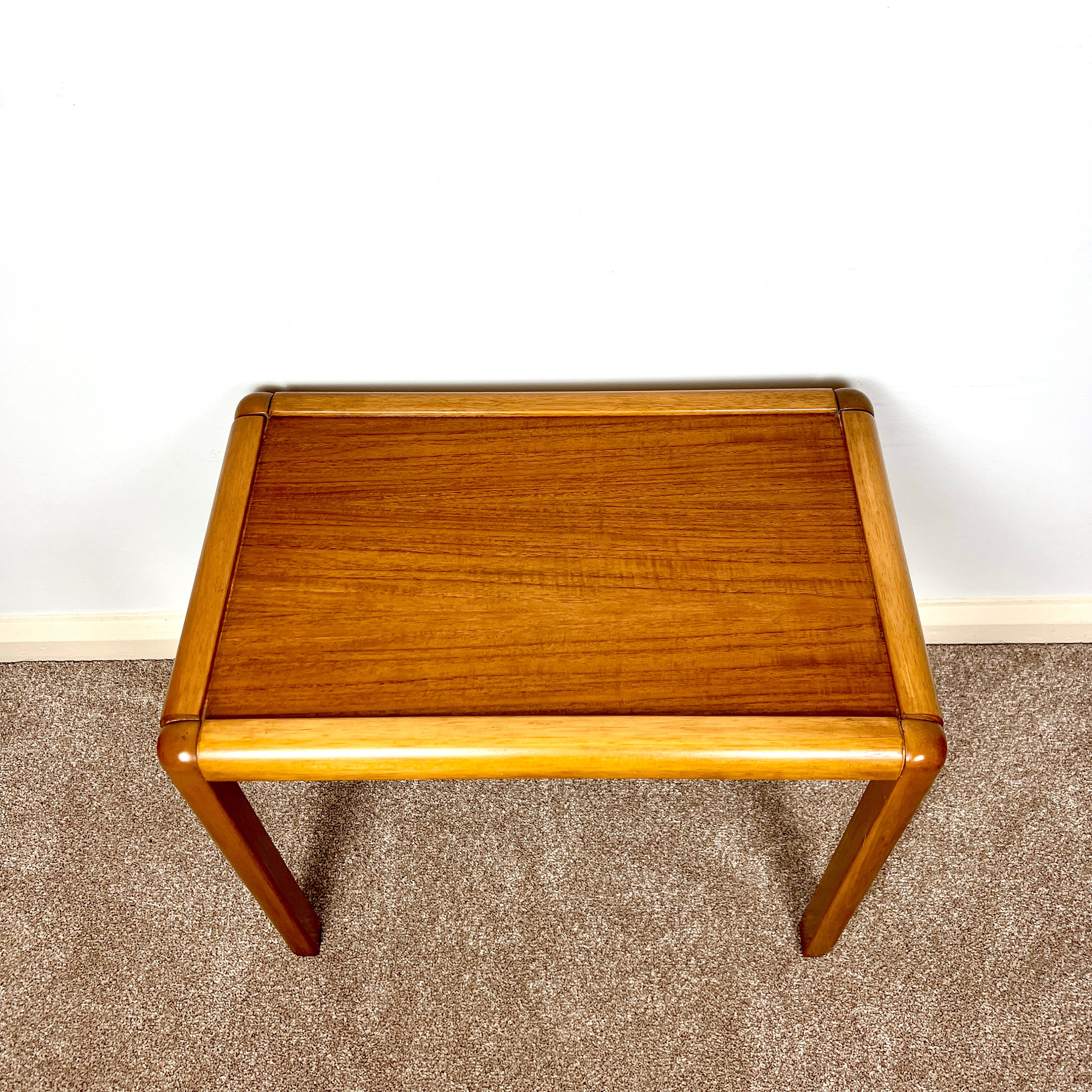 Danish Teak Nest of Tables, Mid-Century Modern Retro Stacking Coffee Tables