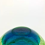 Load image into Gallery viewer, Vintage Italian Galliano Ferro Bullicante Green and Blue Murano Glass Dish Bowl

