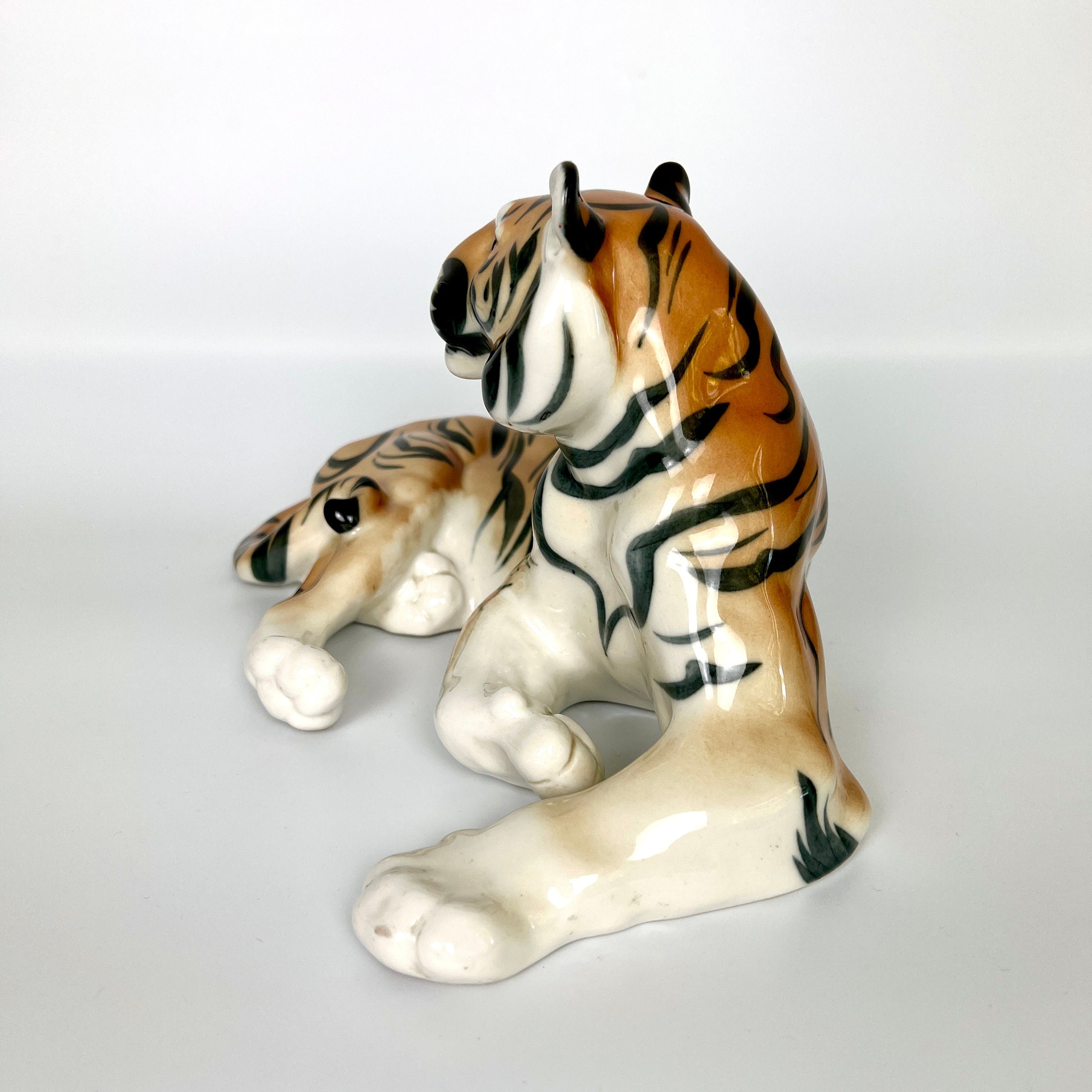 Vintage Ceramic Tiger Figurines