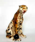 Load image into Gallery viewer, XL Vintage Hand Painted Ceramic Tiger Figurines 1970s
