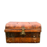 Load image into Gallery viewer, Vintage Metal Trunk Blanket Box, Industrial Tin Storage Chest
