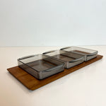 Load image into Gallery viewer, Mid Century Teak Danish Nibbles Dish, Snack Serving Tray

