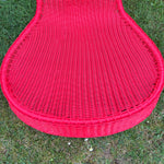 Load image into Gallery viewer, Vintage Red  Wicker Easy Lounge  Chair by Ikea
